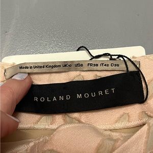 Roland Mouret Pearl Pink Laser Cut High Waist Kelston Shorts